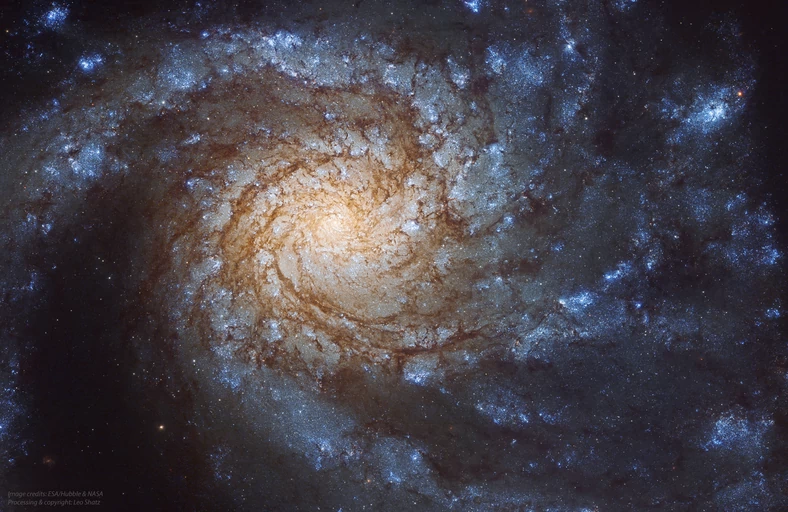 Galaktyka Messier 99 na obrazie z Kosmicznego Teleskopu Hubble'a