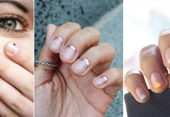 Delikatne zdobienia na bezbarwnym lakierze: minimalistyczny manicure w 10 odsłonach