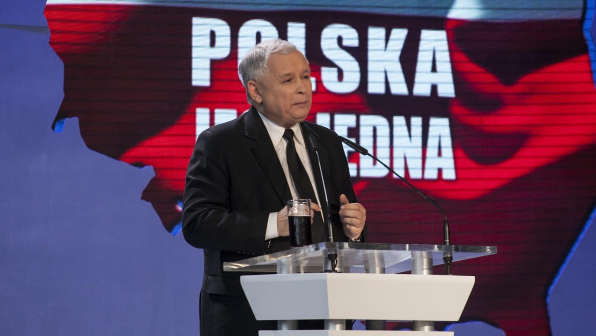 Jarosław Kaczyński na konwencji PiS