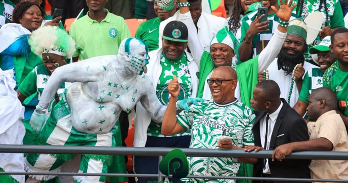 Peter Obi cheers Super Eagles to victory against Angola from the stands - Vimarsana News