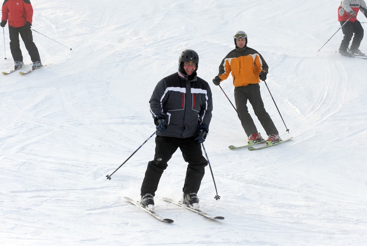 Bronisław Komorowski na nartach