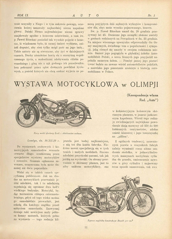 Motocykle w latach 30.