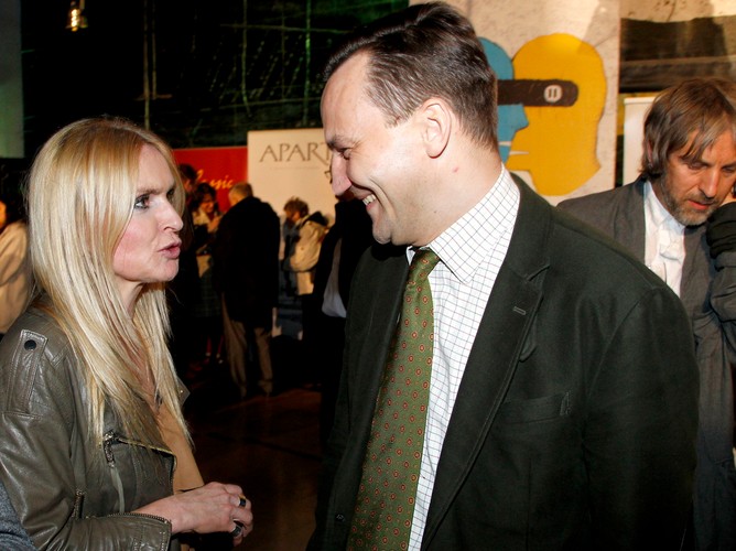 Monika Olejnik i Radosław Sikorski