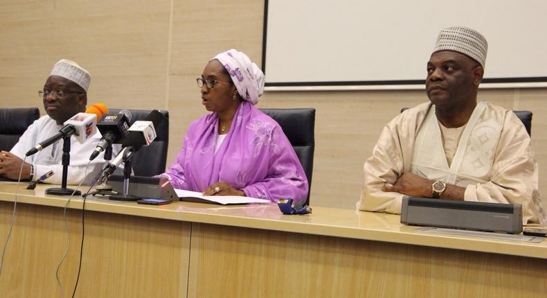 Nigeria's minister of finance, Zainab Ahmed and other ministry officials