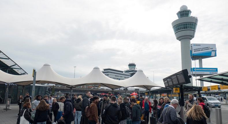 Amsterdam Schiphol Airport, pictured on October 18, was the scene of long lines and delays over the summer.NurPhoto / Contributor