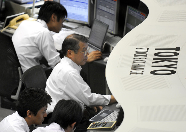 Makler na tokijskiej giełdzie