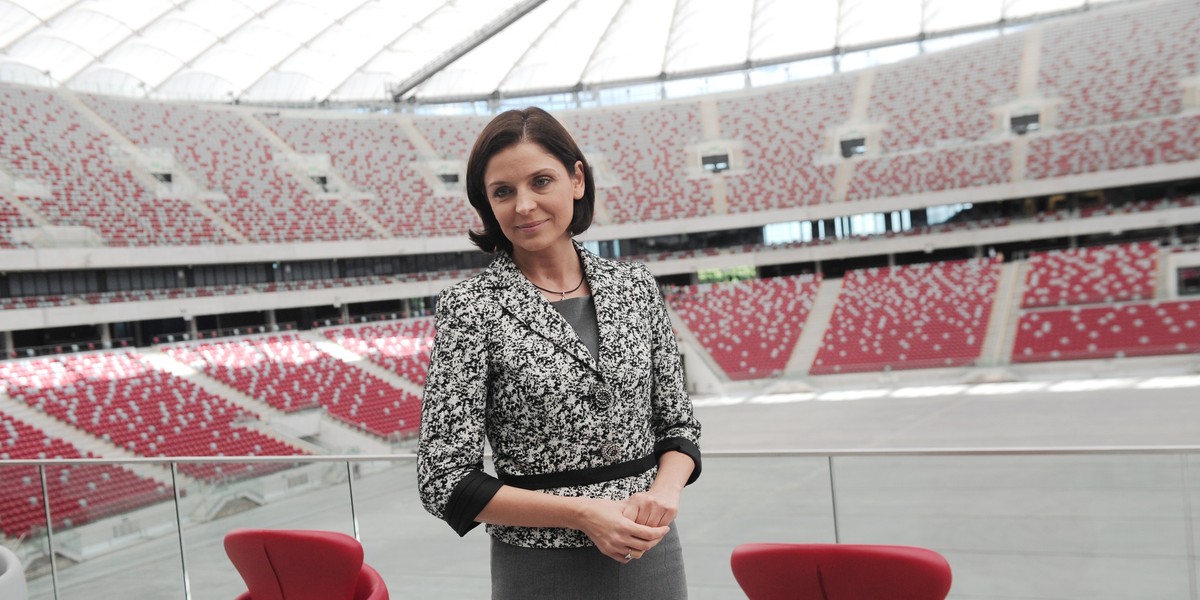 Joanna Mucha na Stadionie Narodowym