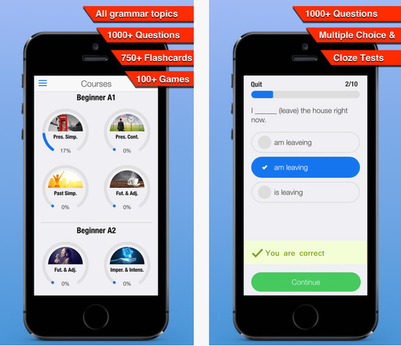 Nauka gramatyki języka obcego nie jest zbyt przyjemnym zajęciem. Nawet jeśli jest to - powszechnie uważana za dość przystępną - gramatyka języka angielskiego. Z pomocą przychodzi nam aplikacja Practice English Grammar, która dzięki zestawom praktycznych ćwiczeń i zadań, wyjaśni nam najprostsze, ale i najtrudniejsze zagadnienia gramatyczne.
