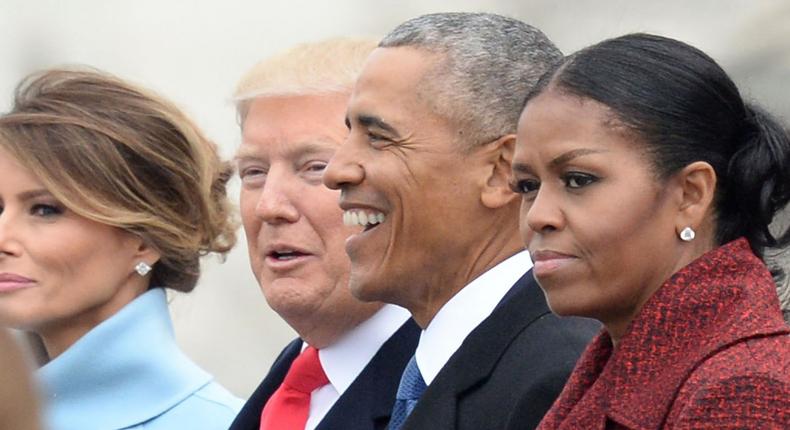 Michelle Obama at Donald Trump's inauguration in 2017.