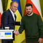 Donald Tusk i Wołodymyr Zełenski podczas spotkania w Kijowie, 22.01.2024 r.