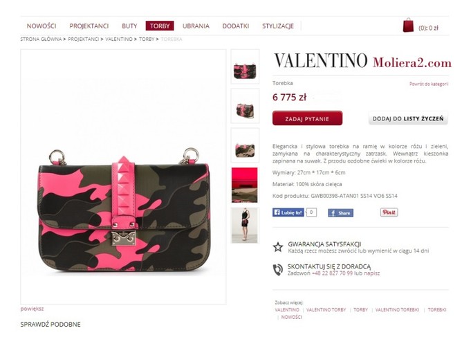 Torebka Valentino z oferty salonu Moliera 2