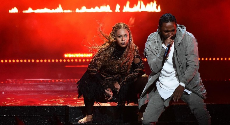 Beyonce and Kendrick Lamar perform 'Freedom' at the Bet Awards 2016