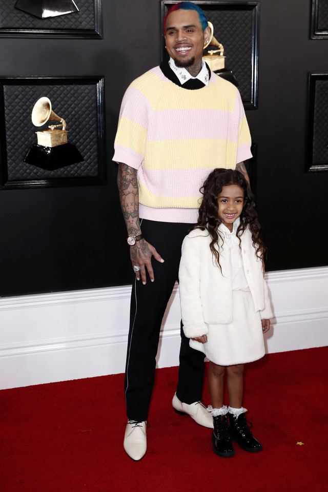 Grammy 2020: Chris Brown z córką Royalty