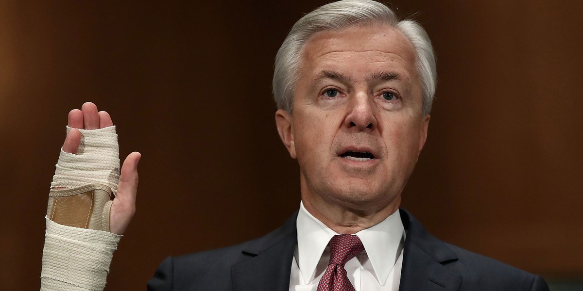 The CEO of Wells Fargo is out