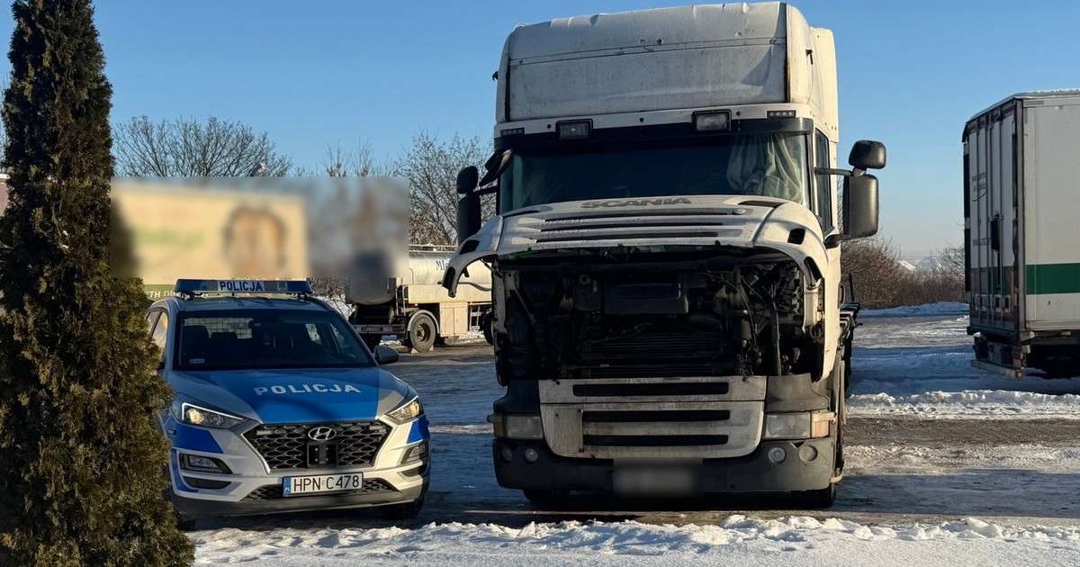 Kierowca trzy dni w nieogrzewanej kabinie