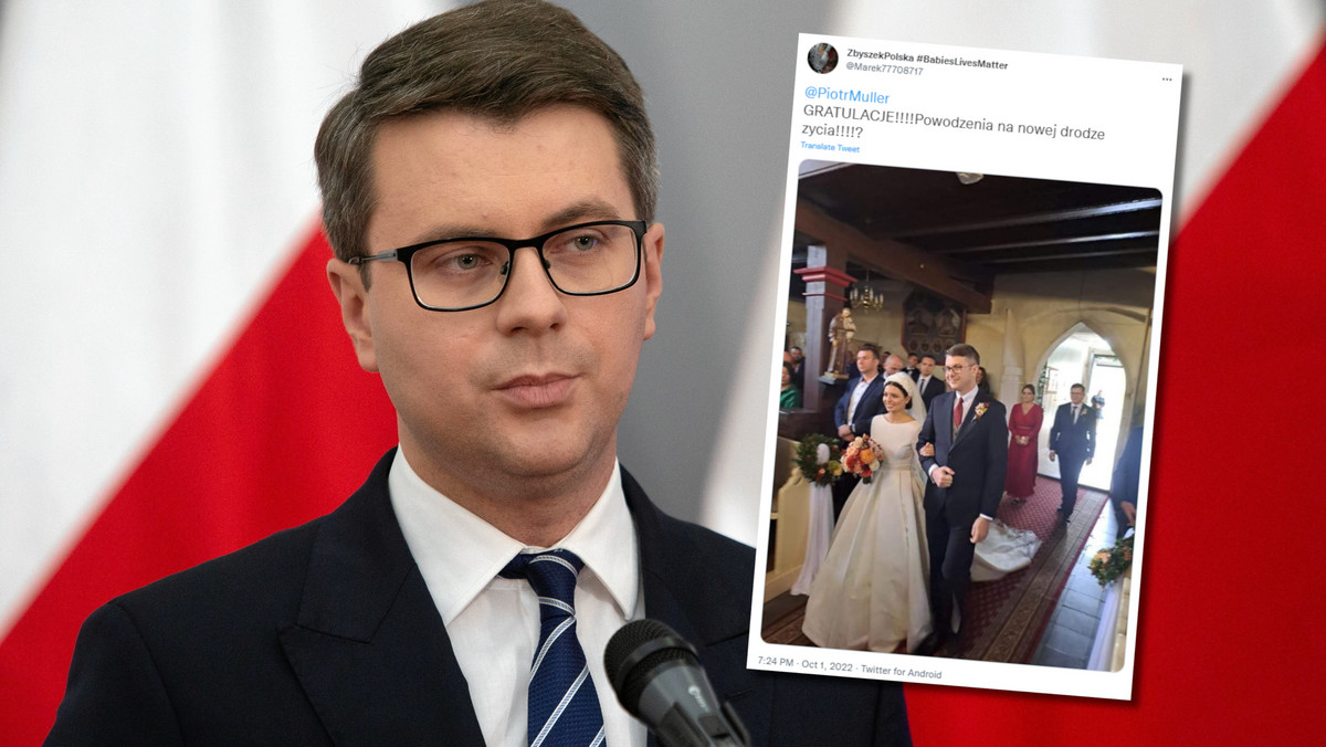 Piotr Müller wziął ślub. Na weselu rzecznika rządu bawił się Mateusz Morawiecki