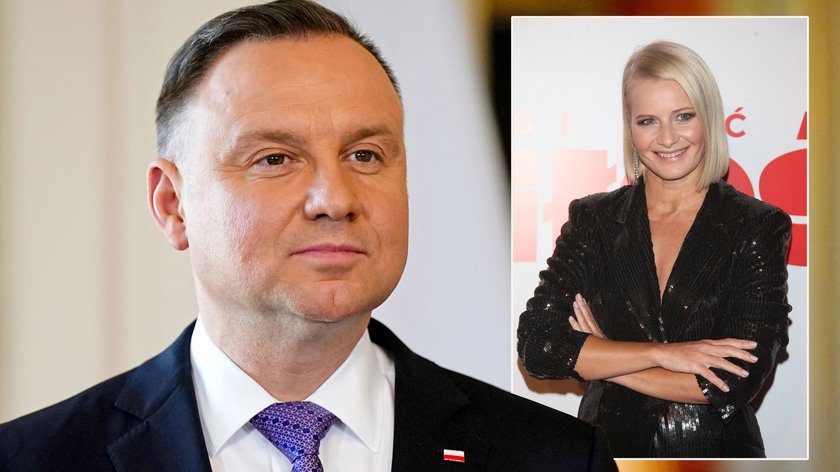 Małgorzata Kożuchowska i Andrzej Duda