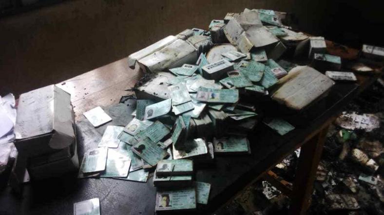 Fire engulfs INEC office in Abia destroying over 10,000 thousand PVCs 