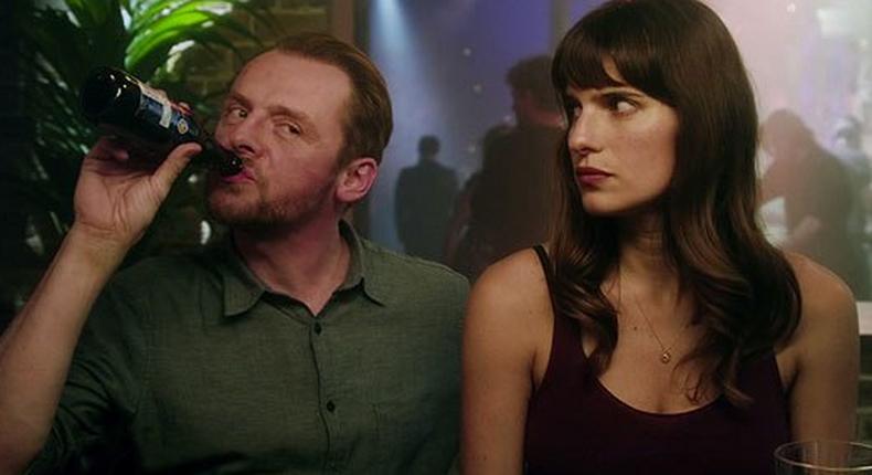 Simon Pegg  and Lake Bell in Man Up movie