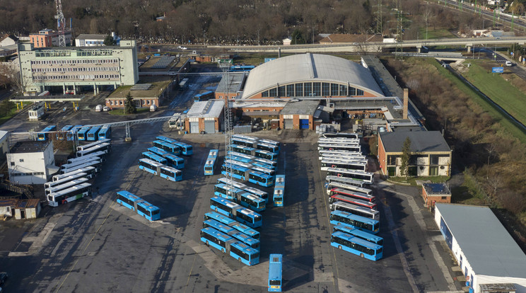 Nem csak a buszok rostokolnak a parkolóban, sok sofőrt is otthon maradásra kényszerít a járvány /Fotó: MTI Máthé Zoltán