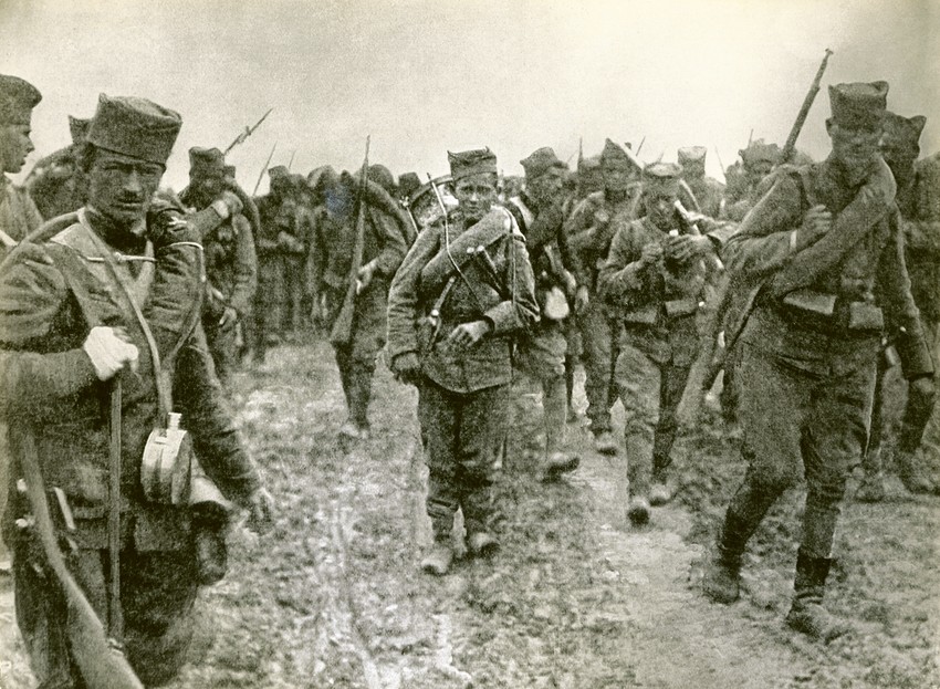 Đačka četa - 1300 kaplara na maršu prema Drini, 1914.