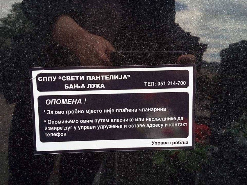 Nalepnica sa obaveštenjem