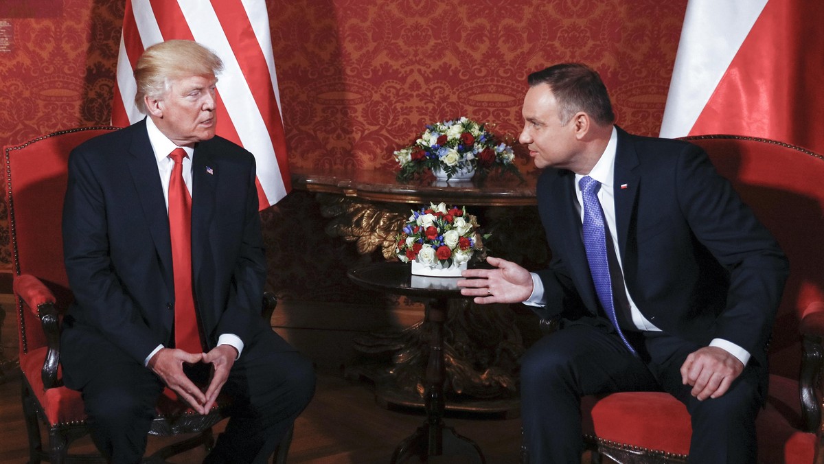 Donald Trump Andrzej Duda polityka dyplomacja Stany Zjednoczone Polska