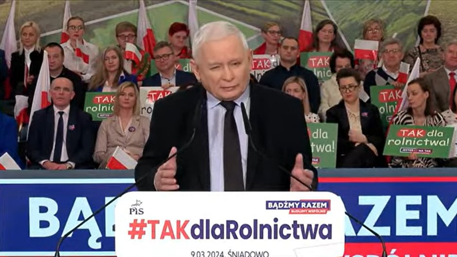 Jarosław Kaczyński w Śniadowie