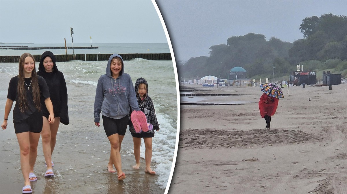 Leje deszcz, a na plaży ludzie. "Zapytałem: dlaczego?"