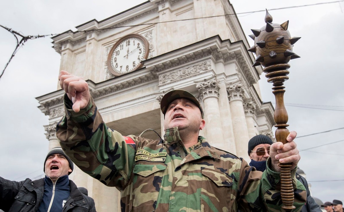Veterans protest in Moldova