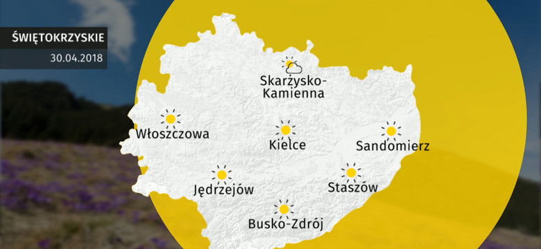 Prognoza pogody dla woj. świętokrzyskiego - 30.04