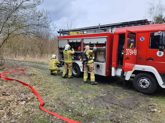 Pożar w starej cegielni