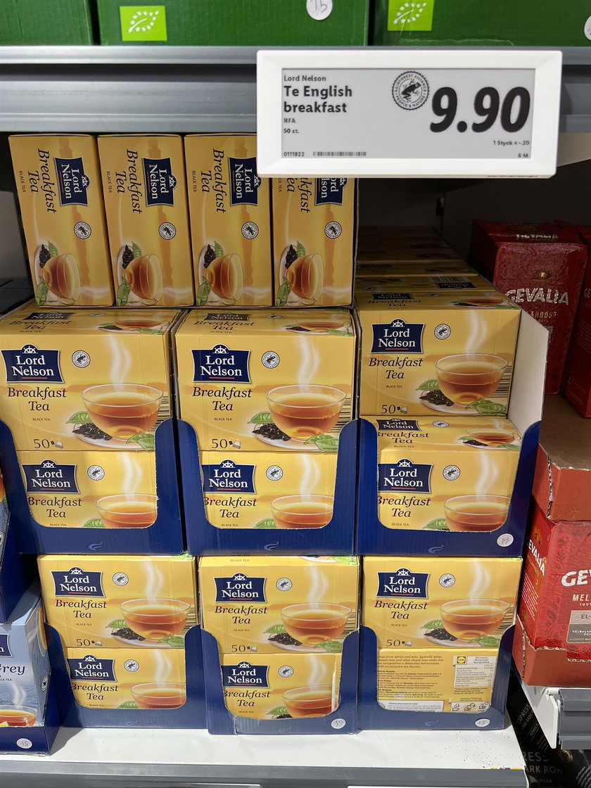 Herbata w szwedzkim Lidlu. 
