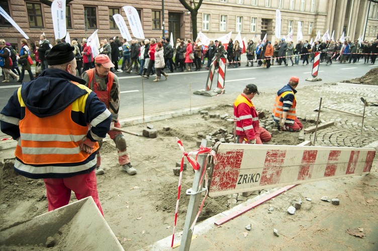 Manifestacja nauczycieli w Warszawie