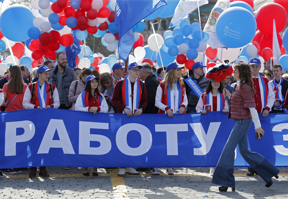 RUSSIA LABOR DAY (May Day demonstration in Moscow on Red Square)