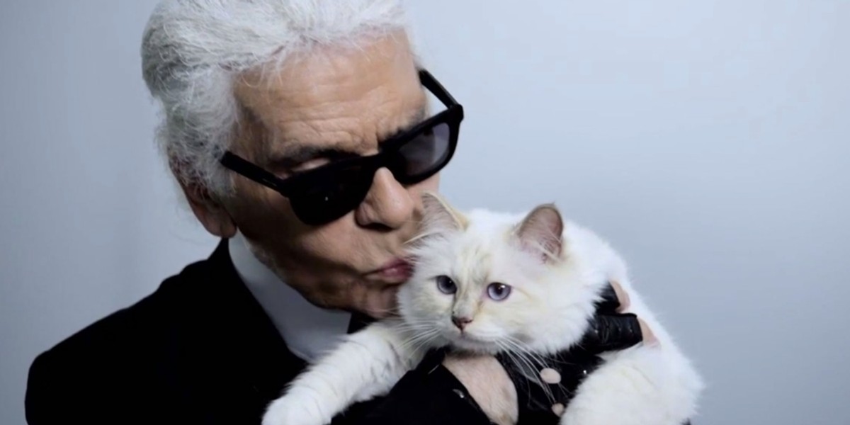 Karl Lagerfeld z kotką