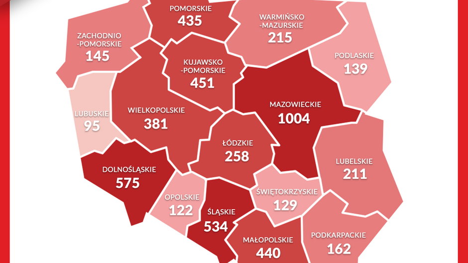 Ilu wolontariuszy potrzeba w poszczególnych województwach? 