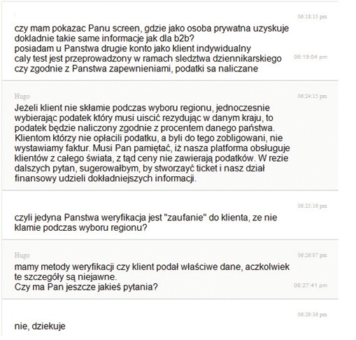 Hugo musi sprawdzić = prawdopodobnie sytuacja, w której ktoś pyta o fakturę, nie jest zbyt częsta, bo gdyby była, to znałby już odpowiedź. Idźmy dalej.