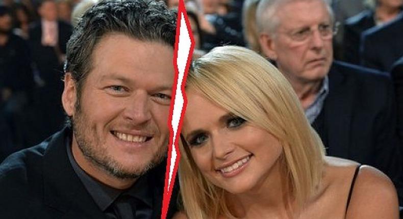 Country music couple, Blake Shelton and Miranda Lambert split