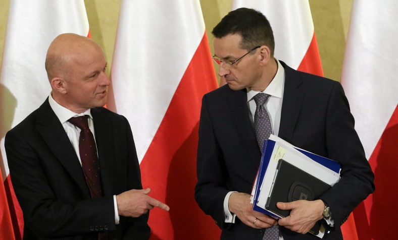 Były minister finansów Paweł Szałamacha i premier Mateusz Morawiecki