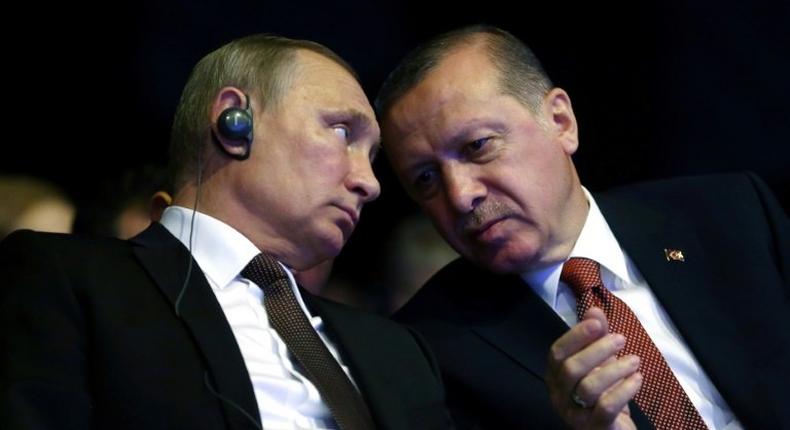 A year after the start of a Turkey-Russia crisis, Presidents Recep Tayyip Erdogan (R) and Vladimir Putin (L) have resumed an increasingly tight relationship