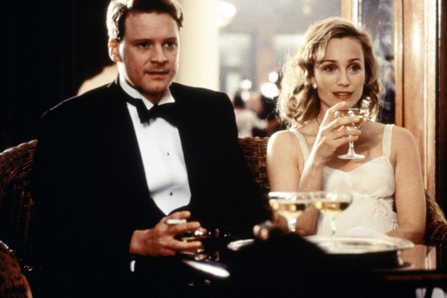 Colin Firth jako Geoffrey Clifton i Kristin Scott Thomas jako Katharine Clifton w filmie "Angielski pacjent" (1996)