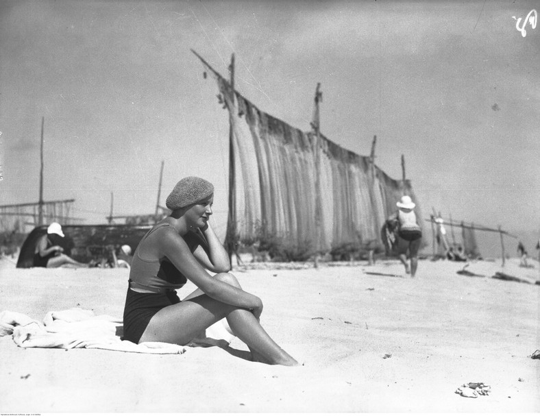 Plaża na Helu, 1933