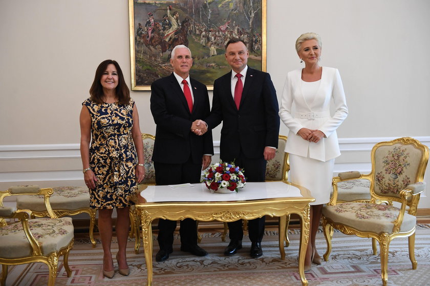 Mike Pence, Karen Pence, Andrzej Duda, Agata Kornhauser-Duda