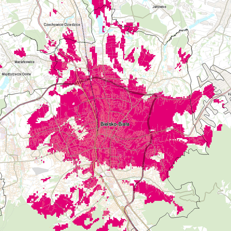 T-Mobile - Mapa zasięgu 5G