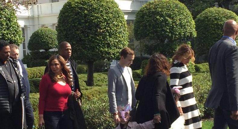 The Carter's, Beyonce, Jay Z and daughter, Blue Ivy at the White House Easter egg roll