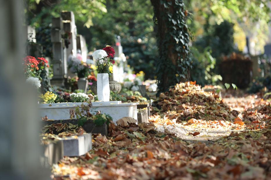 Megtelnek a temetők emlékező látogatókkal és virágokkal / Fotó: Zsolnai Péter