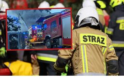 potężny pożar pod krakowem. 100 strażaków walczy z ogniem