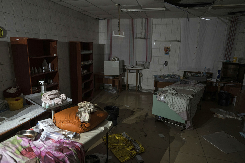 Laboratorium w szpitalu w Iziumie