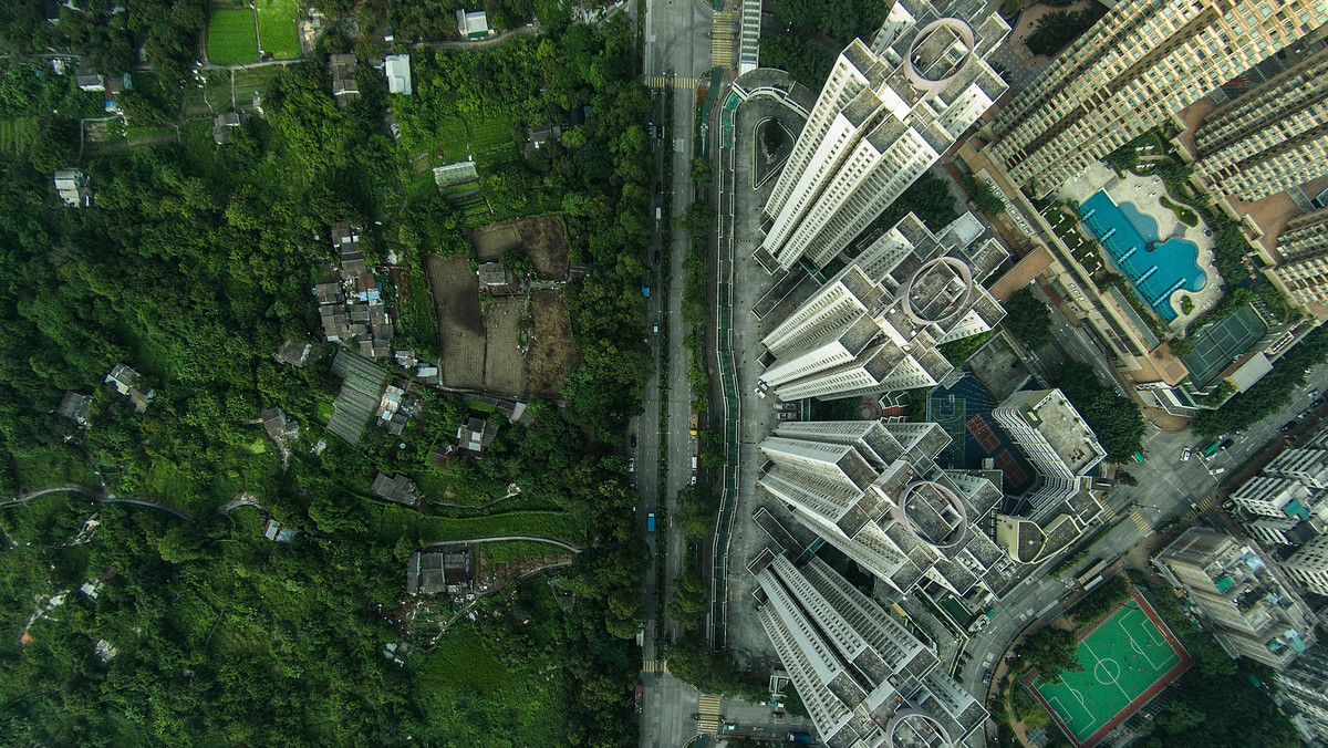 Hongkong na zdjęciach lotniczych